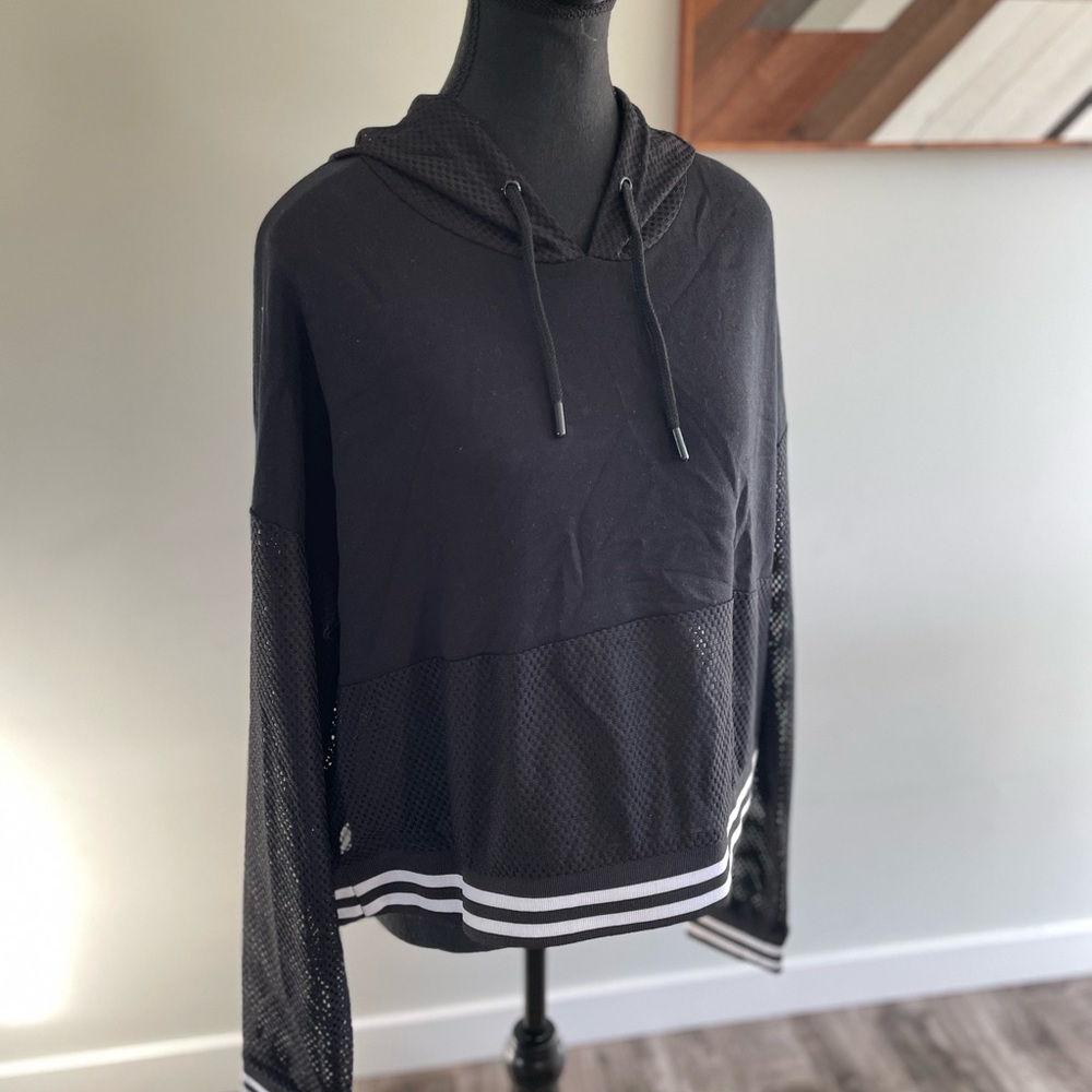 Fabletics Black Mesh Hoodie